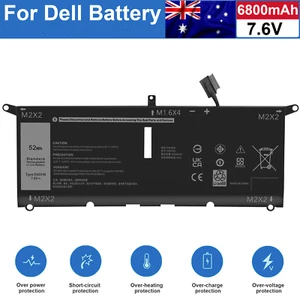 DXGH8 Battery For Dell XPS 9370 9380 Inspiron 13 5390 5391 7390 H754V G8VCF 52Wh - Picture 1 of 12