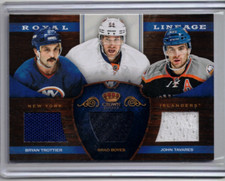 BRYAN TROTTIER BOYES JOHN TAVARES 12/13 Panini Crown Royale Royal Lineage Jersey