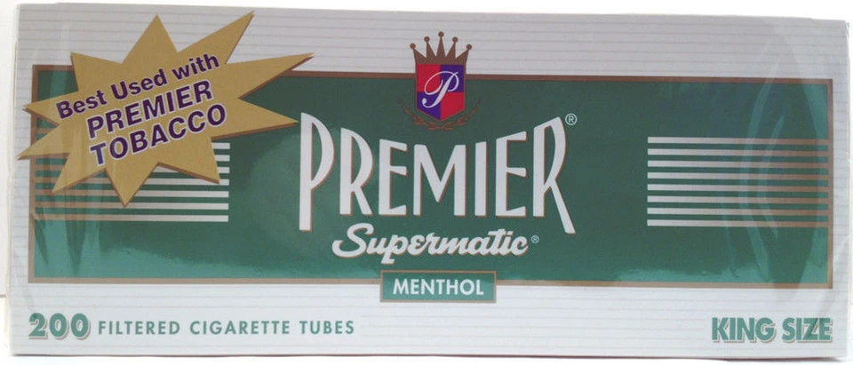 Premier Supermatic Menthol King Size Cigarette Filter Tubes 1 Box of 250 - 3112 - Image 1 of 1