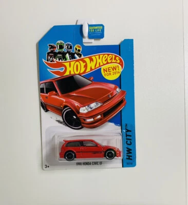 Honda Civic EF 1990 HW City Red 1990 Hot Wheels muy buen estado Foto 1 de 4