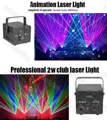 3w Laser Show Laser Projector Party DJ Disco Stage Full Color Animation Lazer - Image 1 of 4