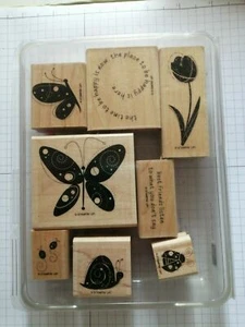 Stampin' Up! Wood Mount Garden Whimsy Stamp Set - Picture 1 of 2