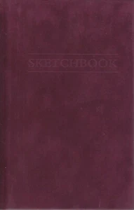 Hermoso cuaderno de bocetos cubierto de terciopelo tapa dura 200 páginas blancas sin forro Borgoña - Imagen 1 de 2