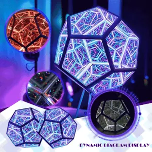 Infinite Dodecahedron Color Art Light,USB LED Night Light, Decor Novelty Gift - Picture 1 of 12