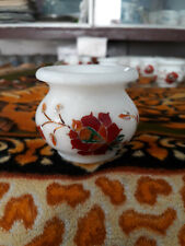 5" antique White Marble matka Flower Vase Pot Inlay Art Collectible k22