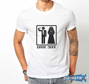 T-SHIRT MAGLIETTA T-SHIRT ADDIO CELIBATO NUBILATO GAME OVER SCONTI SU QUANTITA' - Imagen 1 de 4