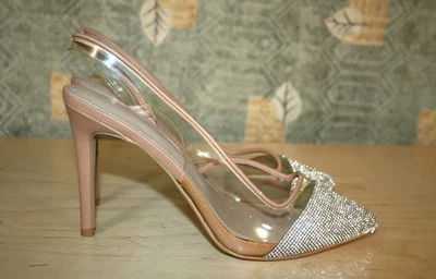 Nuevo BCBGeneration Beige con Imitación Diamantes Slingbacks 11 Foto 1 de 4