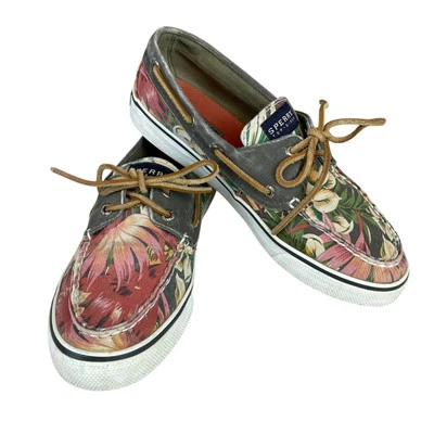 Zapatos de barco Sperry Topsider para mujer 7,5 M de lona floral con cordones 9447277 Foto 1 de 4