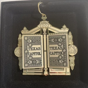 2002 Texas State Capitol Door Hinge Christmas Ornament With Collectible Box New - Picture 1 of 4