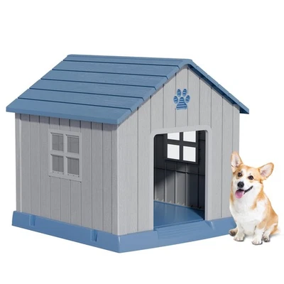 Casa para perros interior exterior para perros pequeños a grandes 31"" resina exterior perro... Foto 1 de 4