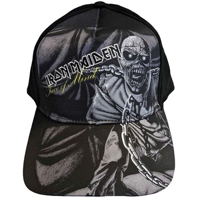 Iron Maiden Piece Of Mind Greyscale Baseball Cap One Size - Image 1 of 2