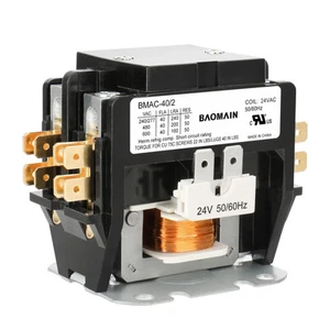 AC Contactor, 2 Pole 40A Heavy Duty Air Conditioner Condenser Compressor Cont... - Picture 1 of 6