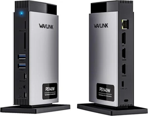 WAVLINK Laptop Docking Station 3 Monitors HDMI DP Single 8K or Triple 4K 125W PD - Afbeelding 1 van 7