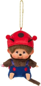 Sekiguchi Ladybug Monchhichi Cara Grande SS Talla H4.33" Llavero Muñeco de Peluche - Imagen 1 de 5