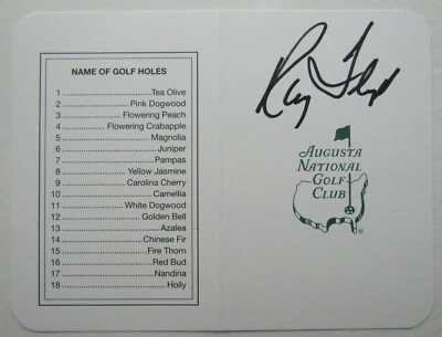 1998 Masters Champion Raymond Floyd Autographed Augusta National Club Scorecard - Image 1 of 2
