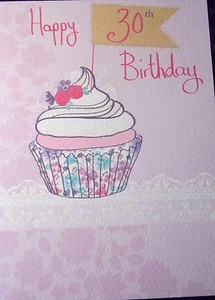 Happy 30th Birthday Card - Cake Theme by Just Write Cards.   - Picture 1 of 4