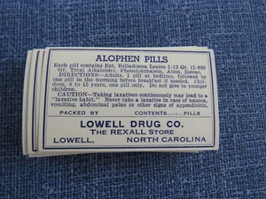 VINTAGE PHARMACY BOTTLE LABELS NOS REXALL ETC NORTH CAROLINA PHARMACIES **U-PICK - Picture 1 of 42