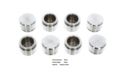 8 FRONT Brake Caliper S/STEEL Pistons for SUBARU IMPREZA 2000-06 (P4025SS) - Image 1 of 3