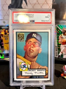 ⭐️ MICKEY MANTLE 1996 TOPPS 1952 #2 PSA 9 TARJETA COMO NUEVA 🙂 - Imagen 1 de 2