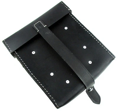 DER PANZERBÄR UG Wehrmacht Werkzeugtasche Leder schwarz Ledertasche Zubehörtasche