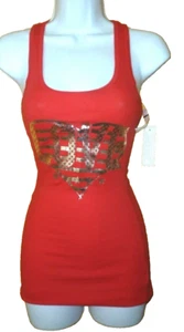 Junior's size Small 3-5 Red LOVE Ribbed Tank Top New - Bild 1 von 1