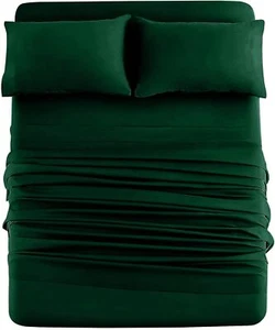 DAN RIVER King Jersey Sheet Set|Luxury Heather 100% Cotton Bed Sheets|T-Shirt... - Picture 1 of 8
