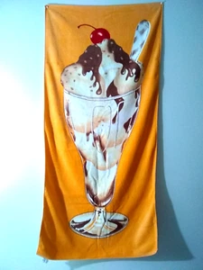 Eisbecher 55" x 27" orange Strandtuch 100 % Baumwolle - Bild 1 von 10