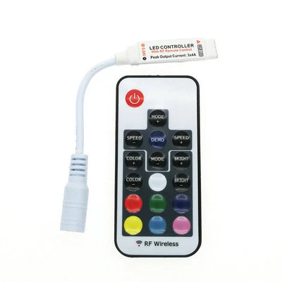 17key DC5-24V Mini RF Wireless Remote Controller For  3528 5050 RGB LED strip 1X - Image 1 of 4