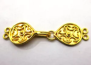 5 SET 52X18MM MULTI STRAND TOGGLE CLASP 2 STRAND 18K GOLD PLATED 506 - Picture 1 of 1