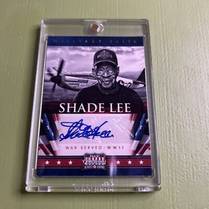 2012 Panini Americana Heroes and Legends Military Elite Shade Lee Auto 9/99