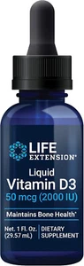 Life Extension Liquid Vitamin D3 50 mcg (2000 IU), 29.57 ml - Picture 1 of 4