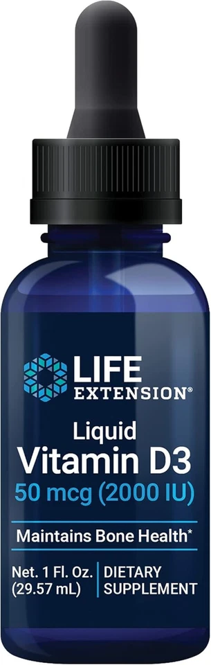 Life Extension Líquido Vitamina D3 50 mcg (2000 UI), 29,57 ml Foto 1 de 4