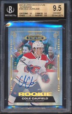 2021-22 UPPER DECK STATURE COLE CAUFIELD ROOKIE AUTO AUTOGRAPH /49 BGS 9.5!