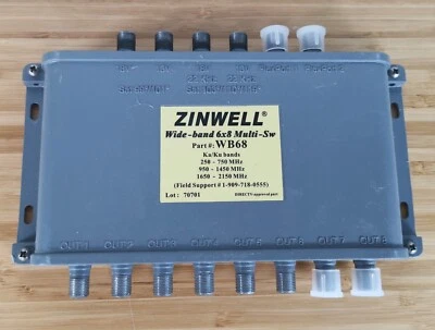 Zinwell 6x8 Multi-Switch WB68 For TV, Cable. - Image 1 of 4