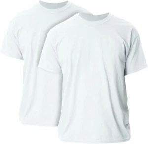 33 x Mens Plain 100% Cotton Blank T-shirt Tee White Bulk Cheap Tee +FREE 20 pens - Picture 1 of 3