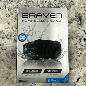 Braven BRV-1 Bluetooth Waterproof Rugged Wireless Speaker - Black and Cyan - Picture 1 of 5