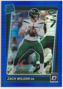 Panini Donruss Optic Football 2021 - Zach Wilson - Blue Hyper - Rated Rookie - Bild 1 von 2