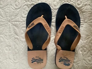 Blue And Pink Superdry Flip Flops Size 7 - Picture 1 of 2