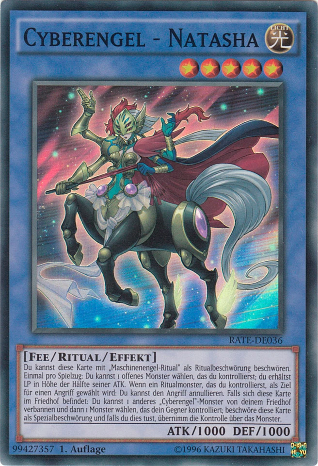 YU-GI-OH, CYBERENGEL - NATASHA, SR, RATE-DE036, 1. Auflage, TOP - Bild 1 von 1