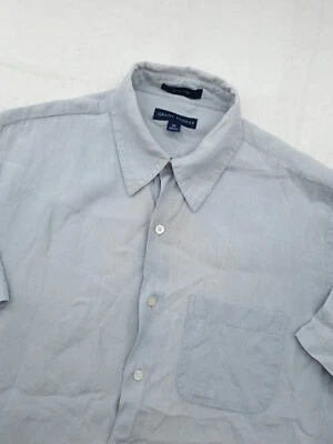 Camisa Grant Thomas Pure 100 % lino para hombre manga corta mediana azul claro Foto 1 de 4