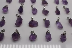 Amatista Colgante Crudo sin Tratar Alta Calidad Piedras Naturales Preciosas - Imagen 1 de 5