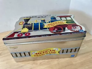 Mexican Train Game Dominos FUNDEX Electonic Sound 3D Hub Metal Storage Tin MINT! - Picture 1 of 8