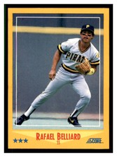 1988 Score #453 RAFAEL BELLIARD Pittsburgh Pirates ~C5C