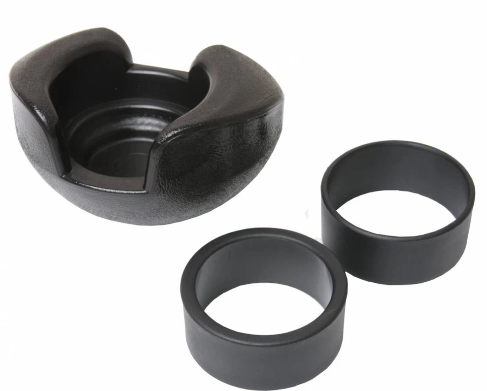 Portavasos panel puerta adicional con dos anillos para BMW negro fácil montaje Foto 1 de 4