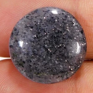 15.95Cts. Natural Marvellous Shine Black Sunstone Round Cabochon Loose Gemstone - Picture 1 of 3