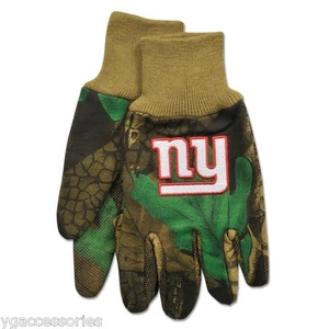 NWT NFL New York Giants Camouflage No Slip Gripper Sport Utility Gloves NEW! - Picture 1 of 1