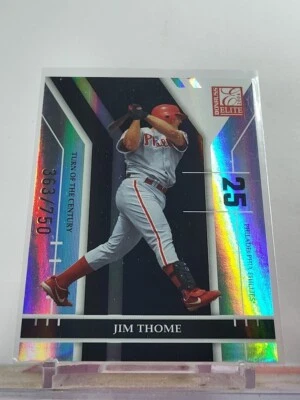 2004 Donruss Elite Extra Edition Card Black Aspirations Jim Thome /750 - Image 1 of 2