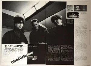 Echo & the Bunnymen in Japan Ian McCulloch 1985 CLIPPING MAGAZINE RS 2F 3PAGE - Picture 1 of 2