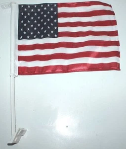 American Flag on plastic pole with attached hook 15" inches x 11" inches - Picture 1 of 1