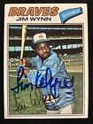 Jim Wynn Signed 1977 Topps #165 Baseball Card Braves Dodgers Autograph Tpg
